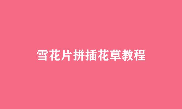雪花片拼插花草教程