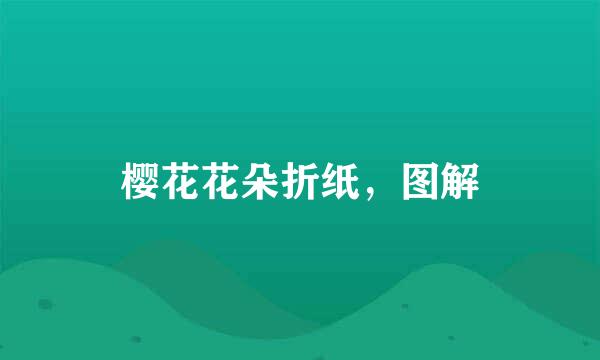 樱花花朵折纸，图解