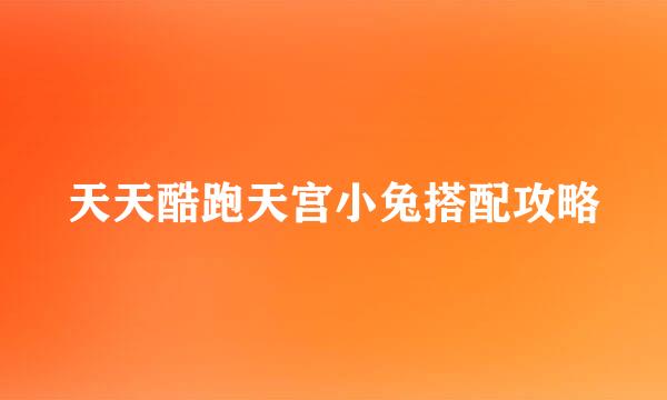 天天酷跑天宫小兔搭配攻略