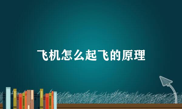 飞机怎么起飞的原理