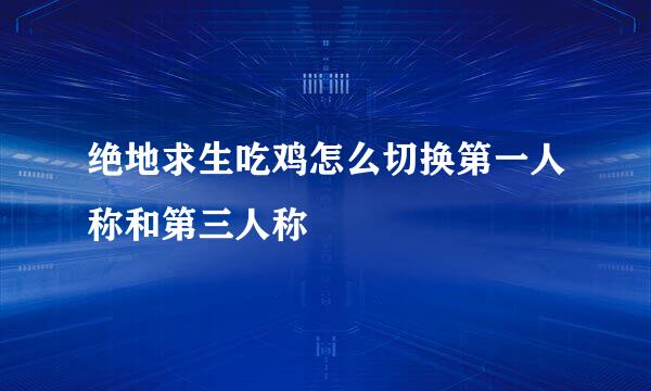 绝地求生吃鸡怎么切换第一人称和第三人称