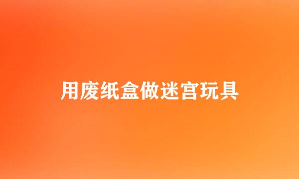 用废纸盒做迷宫玩具