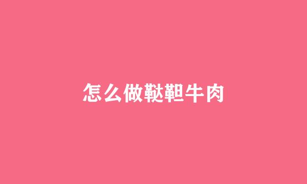 怎么做鞑靼牛肉