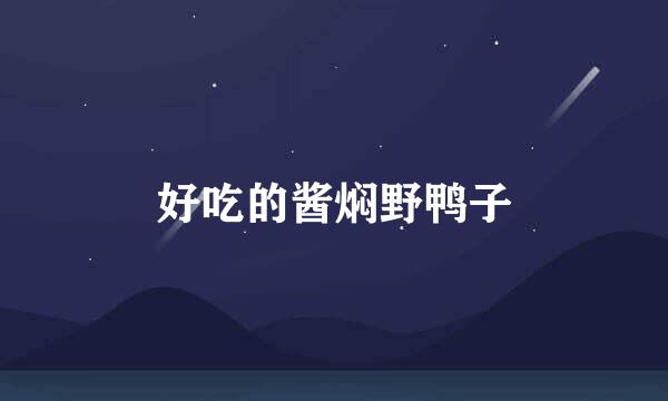 好吃的酱焖野鸭子