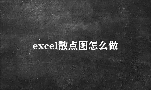 excel散点图怎么做