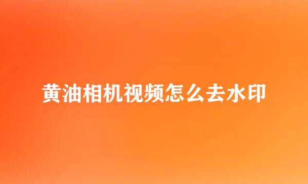 黄油相机视频怎么去水印