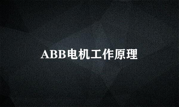ABB电机工作原理