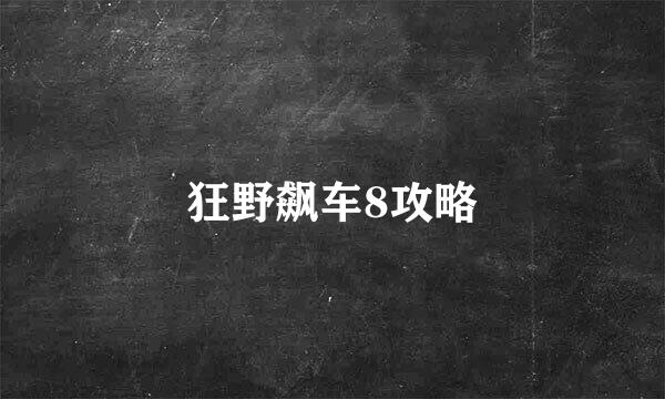 狂野飙车8攻略