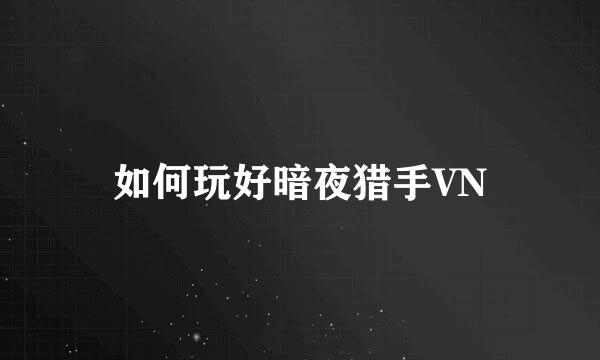 如何玩好暗夜猎手VN