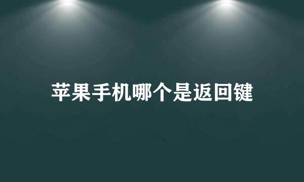 苹果手机哪个是返回键