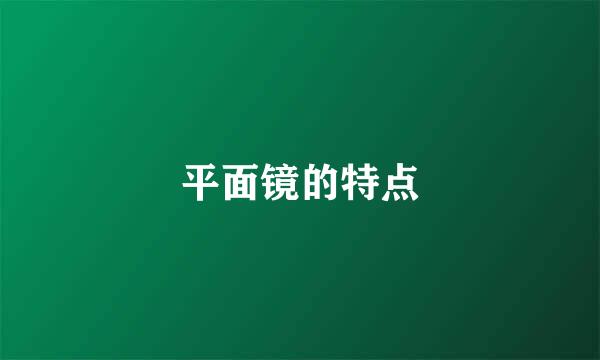 平面镜的特点