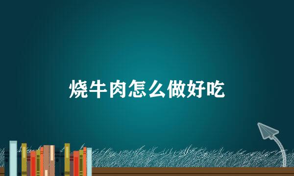 烧牛肉怎么做好吃