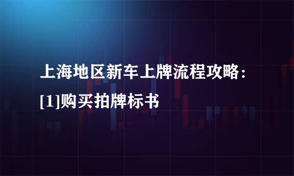 上海地区新车上牌流程攻略：[1]购买拍牌标书