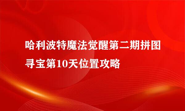 哈利波特魔法觉醒第二期拼图寻宝第10天位置攻略
