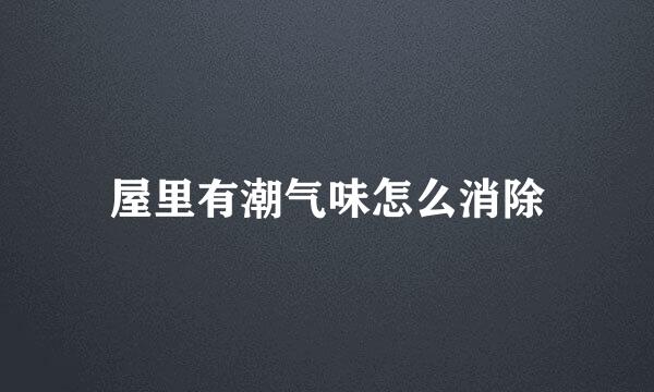 屋里有潮气味怎么消除