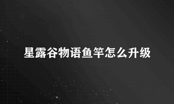 星露谷物语鱼竿怎么升级
