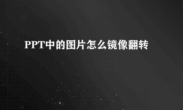 PPT中的图片怎么镜像翻转
