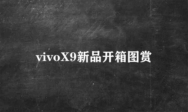 vivoX9新品开箱图赏