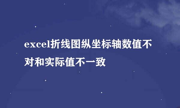 excel折线图纵坐标轴数值不对和实际值不一致
