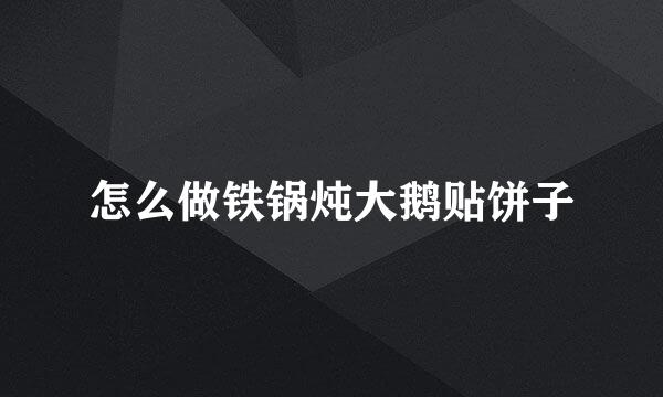 怎么做铁锅炖大鹅贴饼子