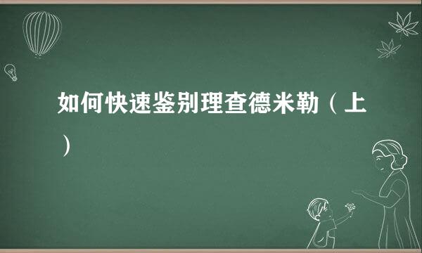 如何快速鉴别理查德米勒（上）