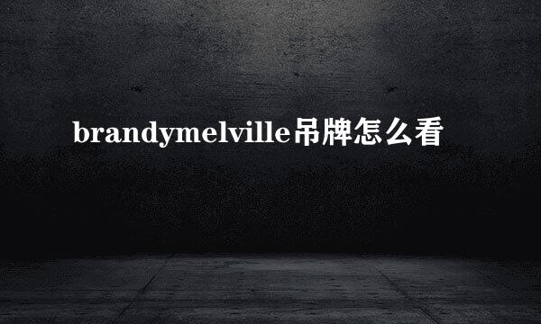 brandymelville吊牌怎么看