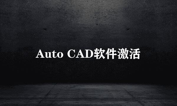 Auto CAD软件激活