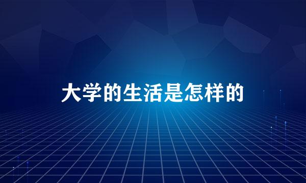大学的生活是怎样的