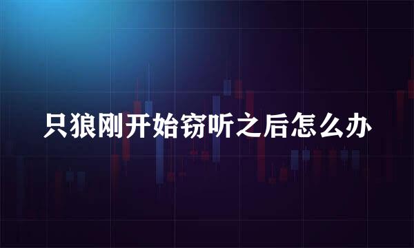 只狼刚开始窃听之后怎么办