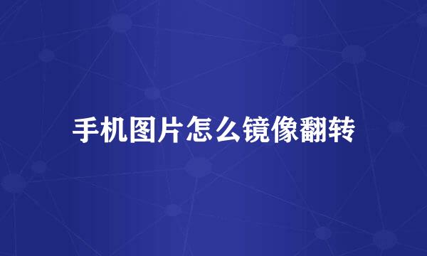 手机图片怎么镜像翻转