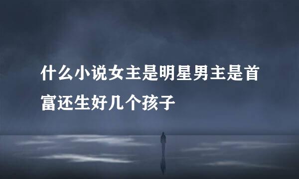 什么小说女主是明星男主是首富还生好几个孩子