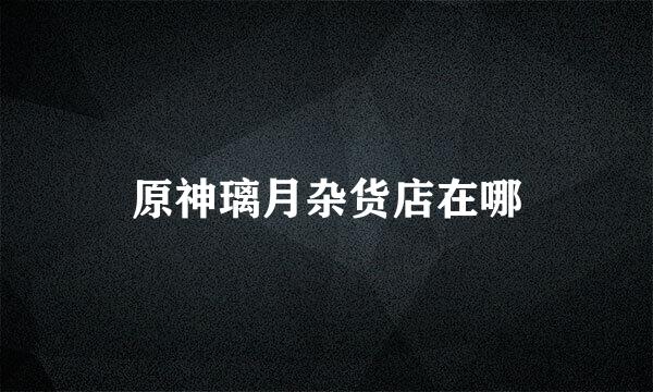 原神璃月杂货店在哪