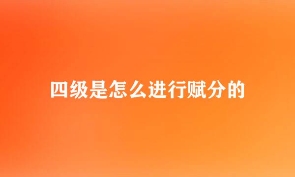 四级是怎么进行赋分的