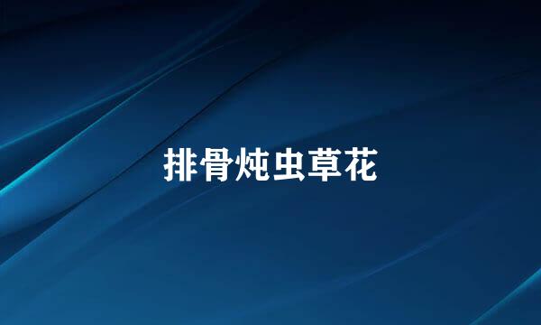 排骨炖虫草花
