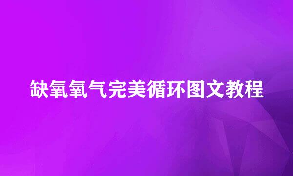 缺氧氧气完美循环图文教程
