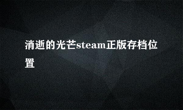 消逝的光芒steam正版存档位置