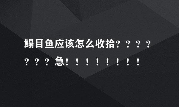 鳎目鱼应该怎么收拾？？？？？？？急！！！！！！！！