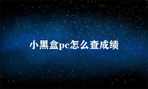 小黑盒pc怎么查成绩