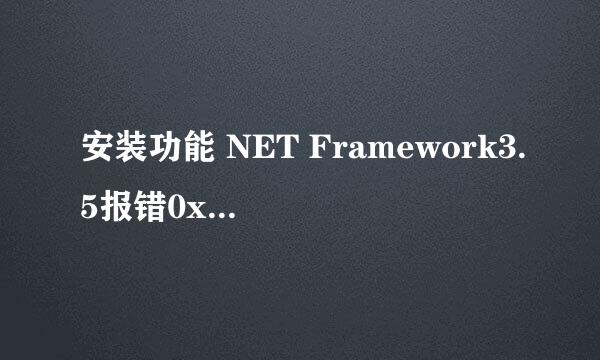 安装功能 NET Framework3.5报错0x80070422