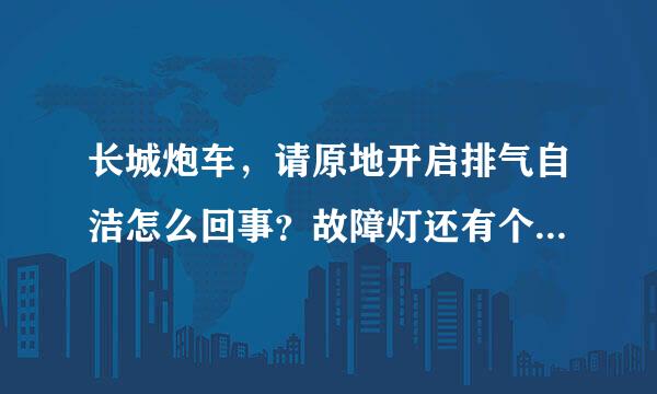 长城炮车，请原地开启排气自洁怎么回事？故障灯还有个扳手的标志都亮了