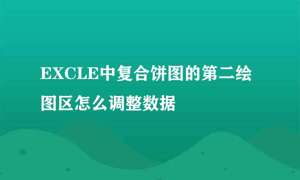 EXCLE中复合饼图的第二绘图区怎么调整数据