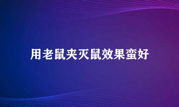 用老鼠夹灭鼠效果蛮好