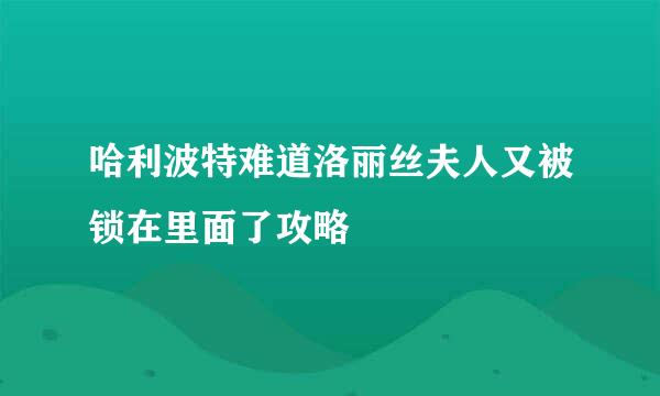哈利波特难道洛丽丝夫人又被锁在里面了攻略