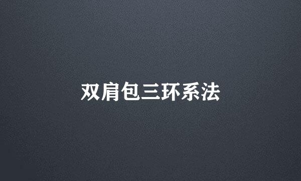 双肩包三环系法