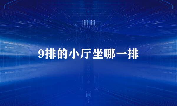 9排的小厅坐哪一排