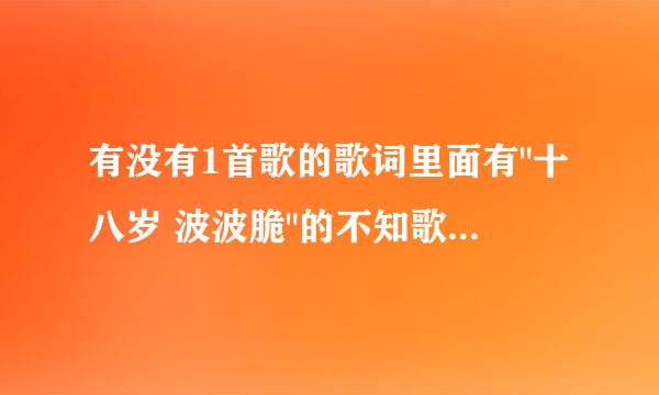 有没有1首歌的歌词里面有