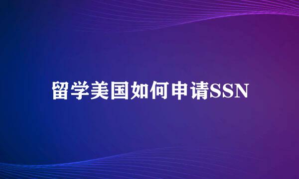 留学美国如何申请SSN