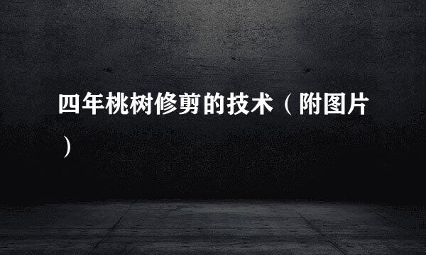 四年桃树修剪的技术(附图片)