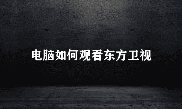 电脑如何观看东方卫视