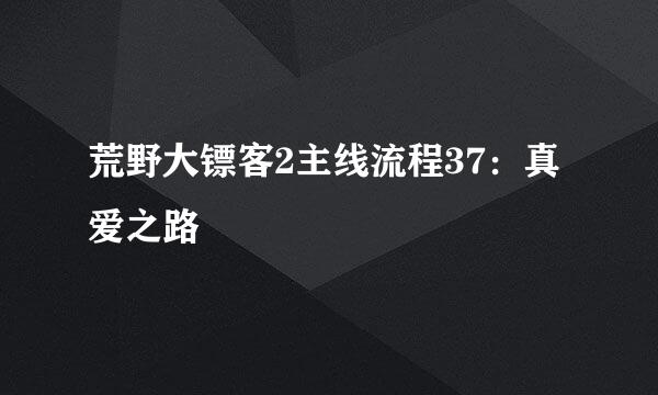 荒野大镖客2主线流程37：真爱之路
